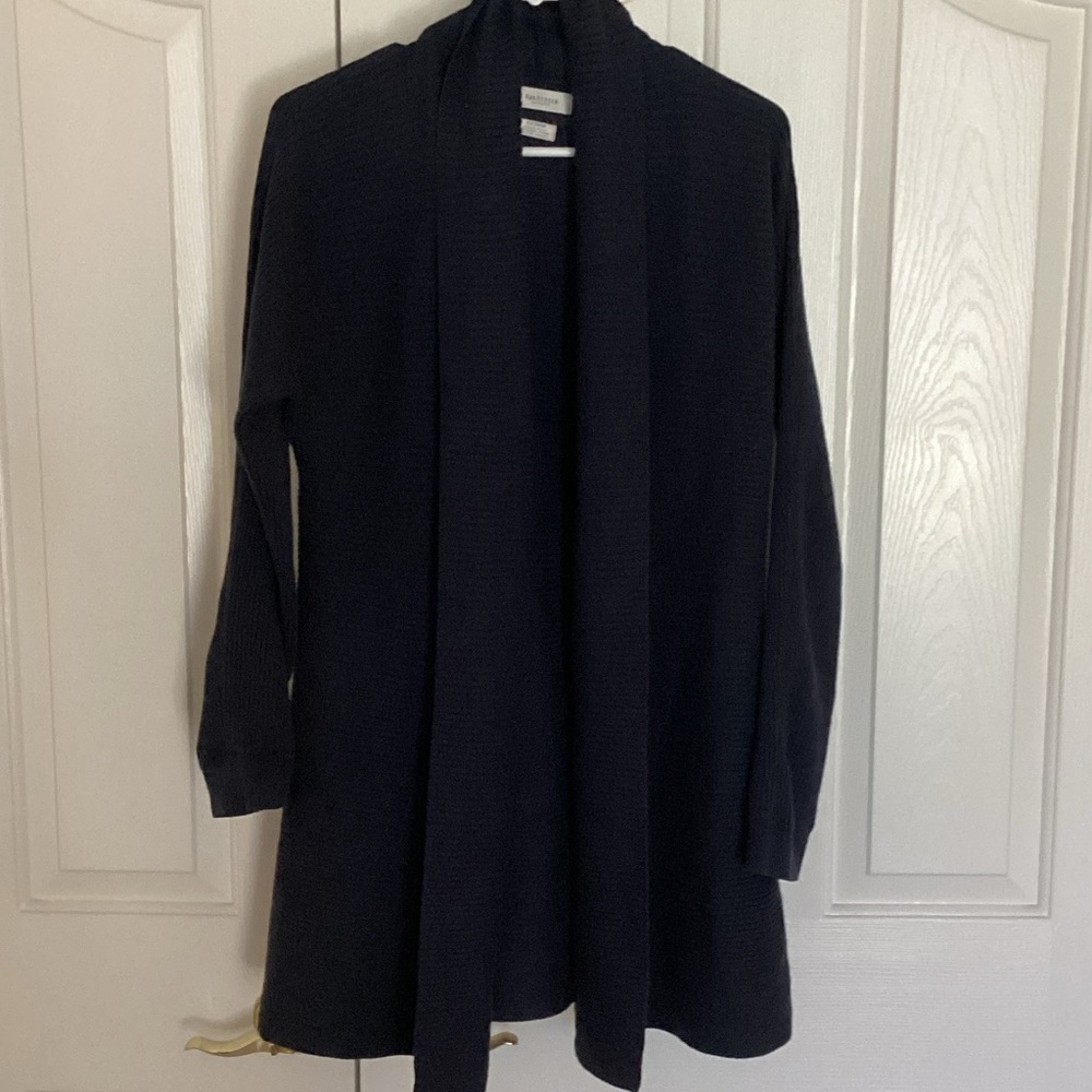 Van Heusen Women's dark blue knee length Cardigan Sweater